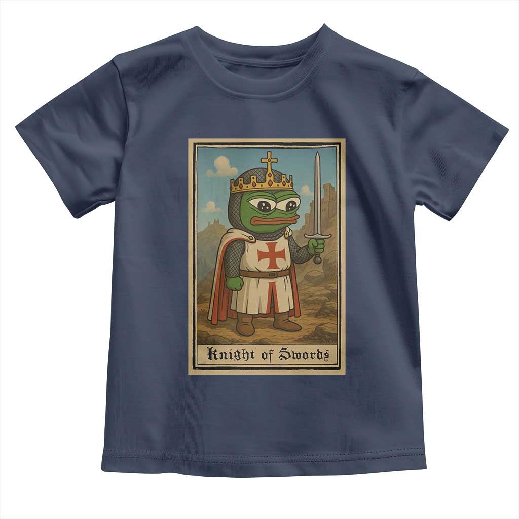 Funny Knight Meme Toddler T Shirt Vintage Pepe Frog Templar Crusader Fren Soldier - Wonder Print Shop