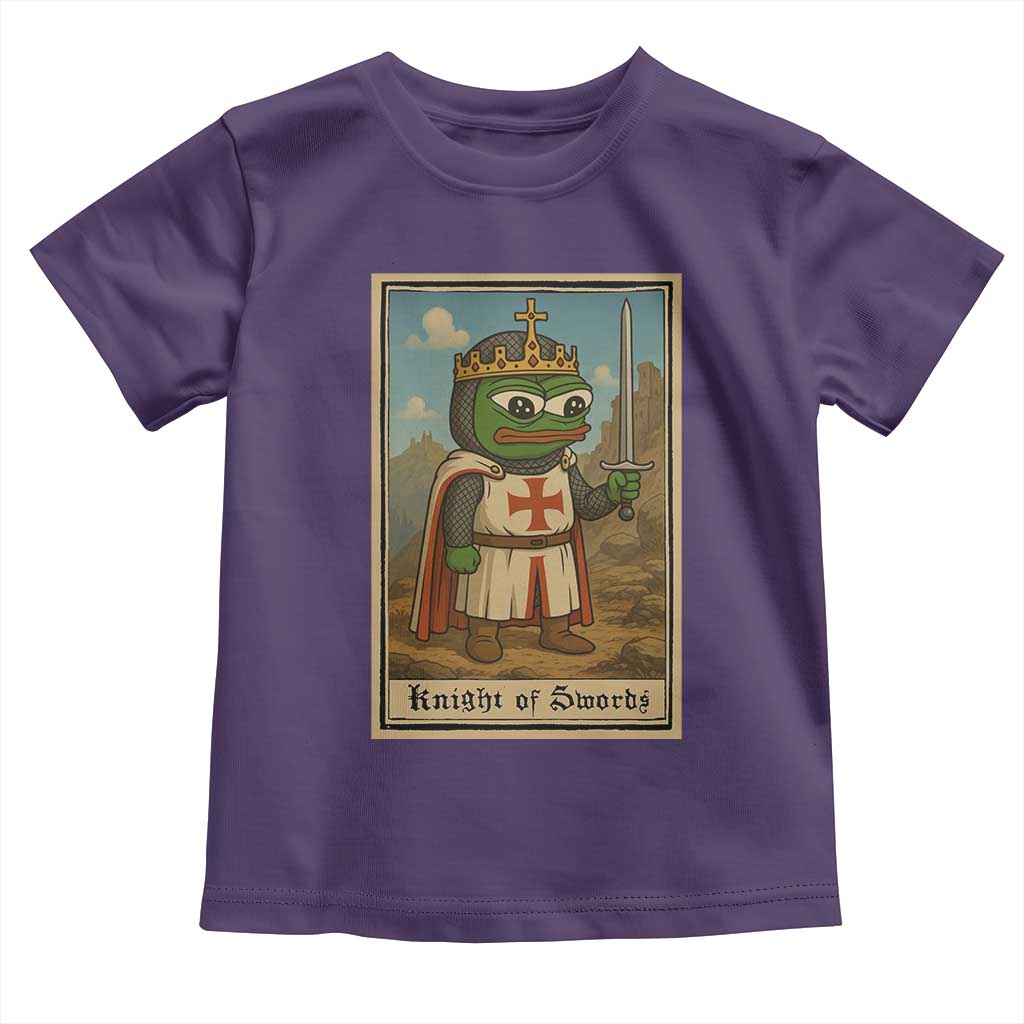 Funny Knight Meme Toddler T Shirt Vintage Pepe Frog Templar Crusader Fren Soldier - Wonder Print Shop