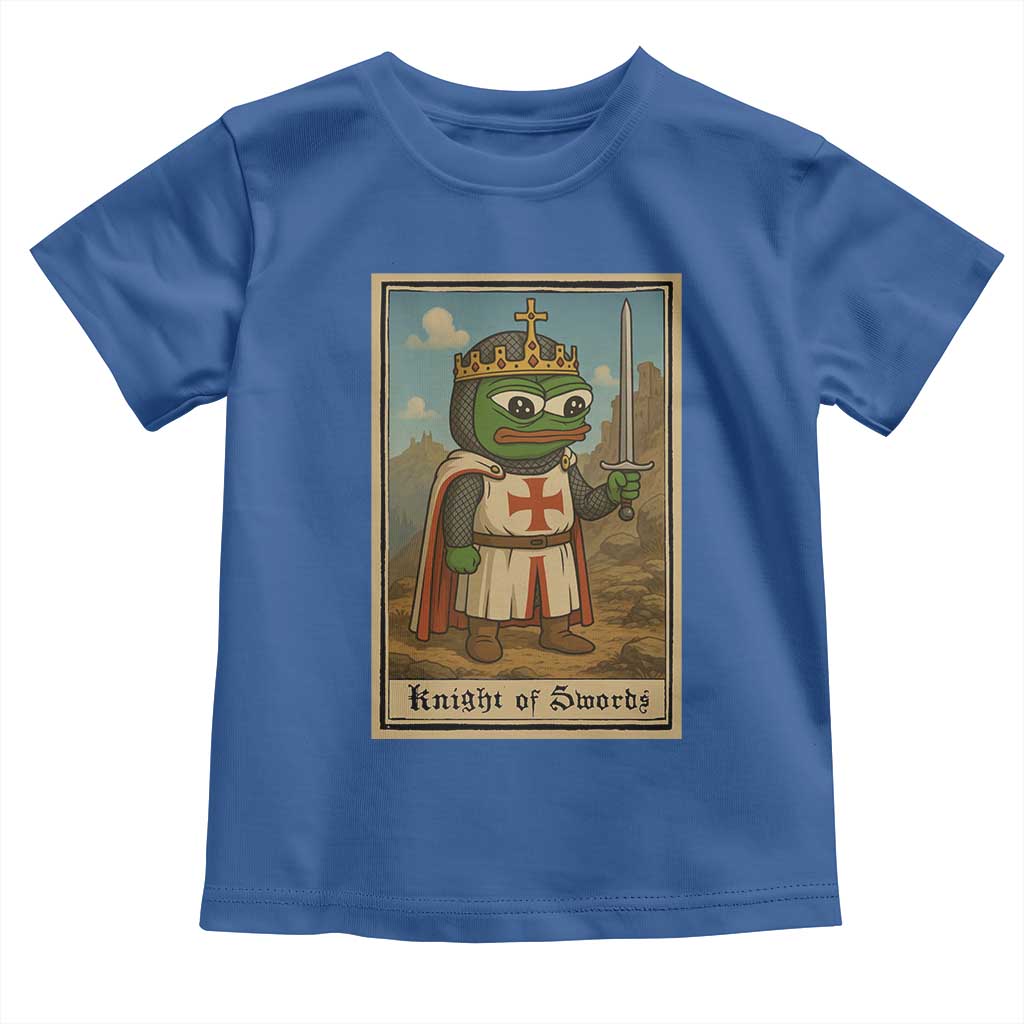 Funny Knight Meme Toddler T Shirt Vintage Pepe Frog Templar Crusader Fren Soldier - Wonder Print Shop