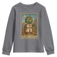 Funny Knight Meme Youth Sweatshirt Vintage Pepe Frog Templar Crusader Fren Soldier - Wonder Print Shop