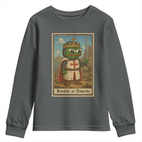 Funny Knight Meme Youth Sweatshirt Vintage Pepe Frog Templar Crusader Fren Soldier - Wonder Print Shop