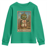 Funny Knight Meme Youth Sweatshirt Vintage Pepe Frog Templar Crusader Fren Soldier - Wonder Print Shop