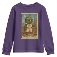 Funny Knight Meme Youth Sweatshirt Vintage Pepe Frog Templar Crusader Fren Soldier - Wonder Print Shop