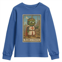 Funny Knight Meme Youth Sweatshirt Vintage Pepe Frog Templar Crusader Fren Soldier - Wonder Print Shop