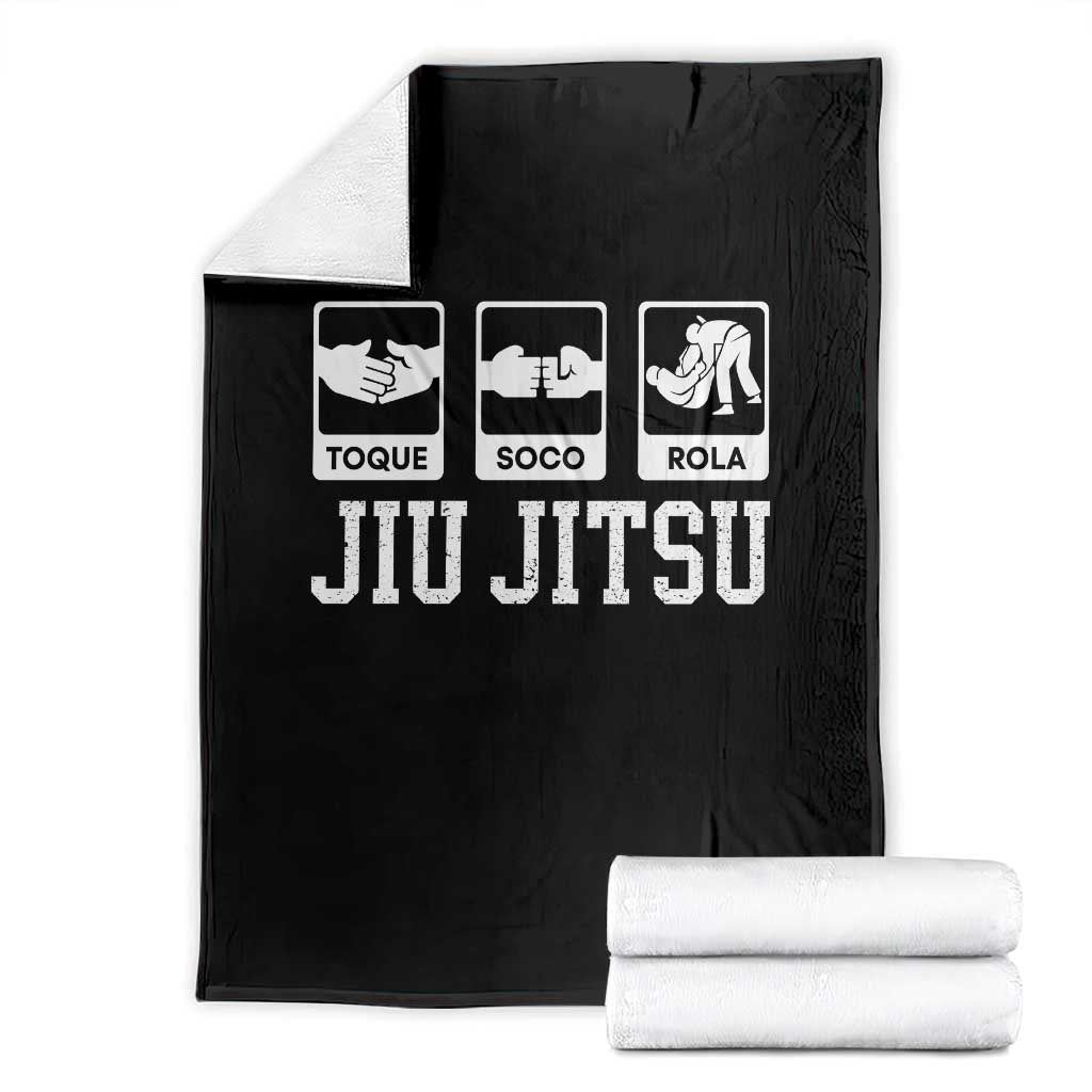 Funny BJJ Throw Blanket Toque Soco Rola Brazilian Jiu Jitsu - Wonder Print Shop