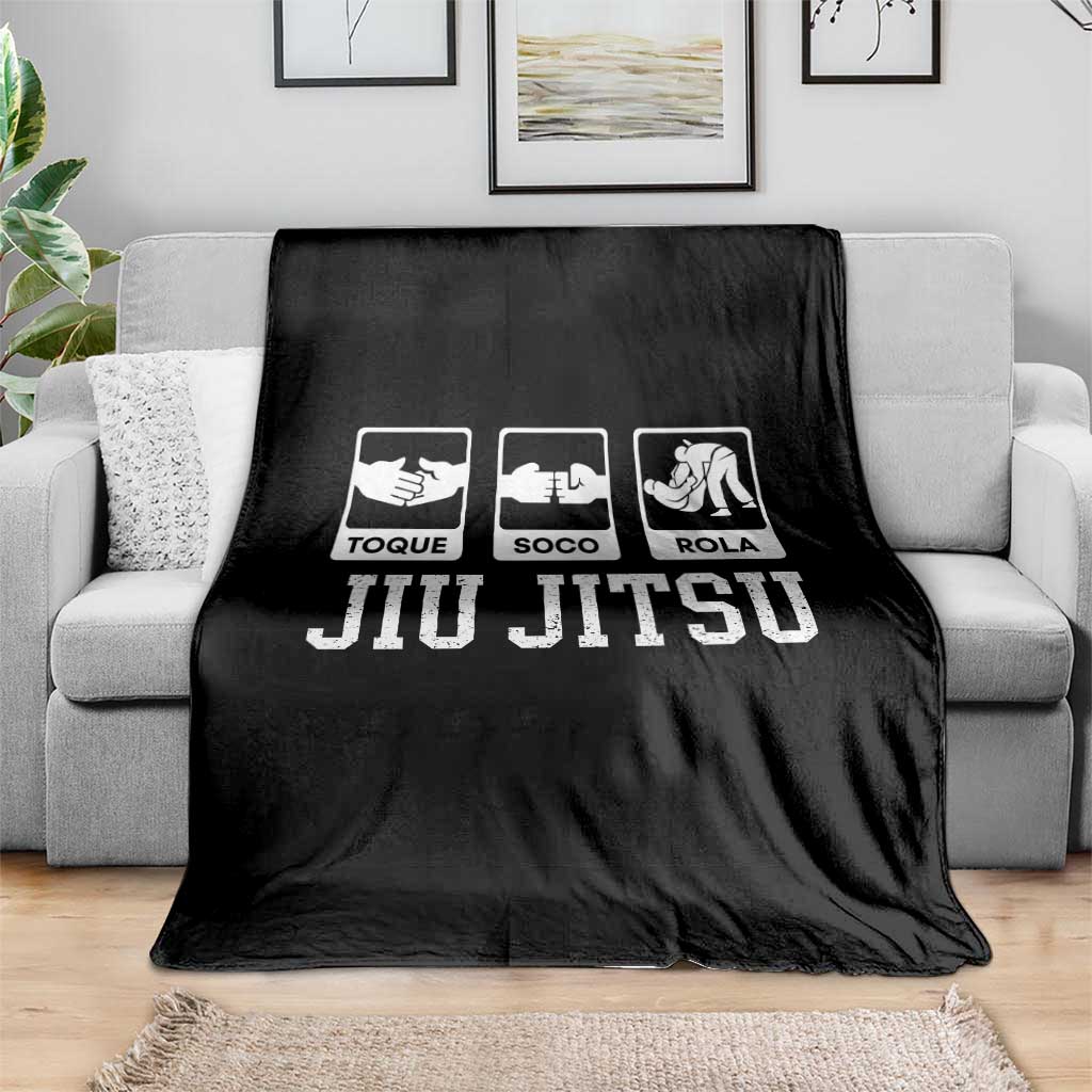 Funny BJJ Throw Blanket Toque Soco Rola Brazilian Jiu Jitsu - Wonder Print Shop