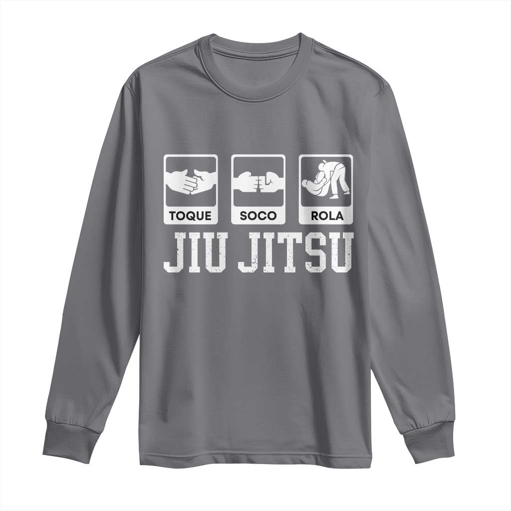 Funny BJJ Long Sleeve Shirt Toque Soco Rola Brazilian Jiu Jitsu - Wonder Print Shop