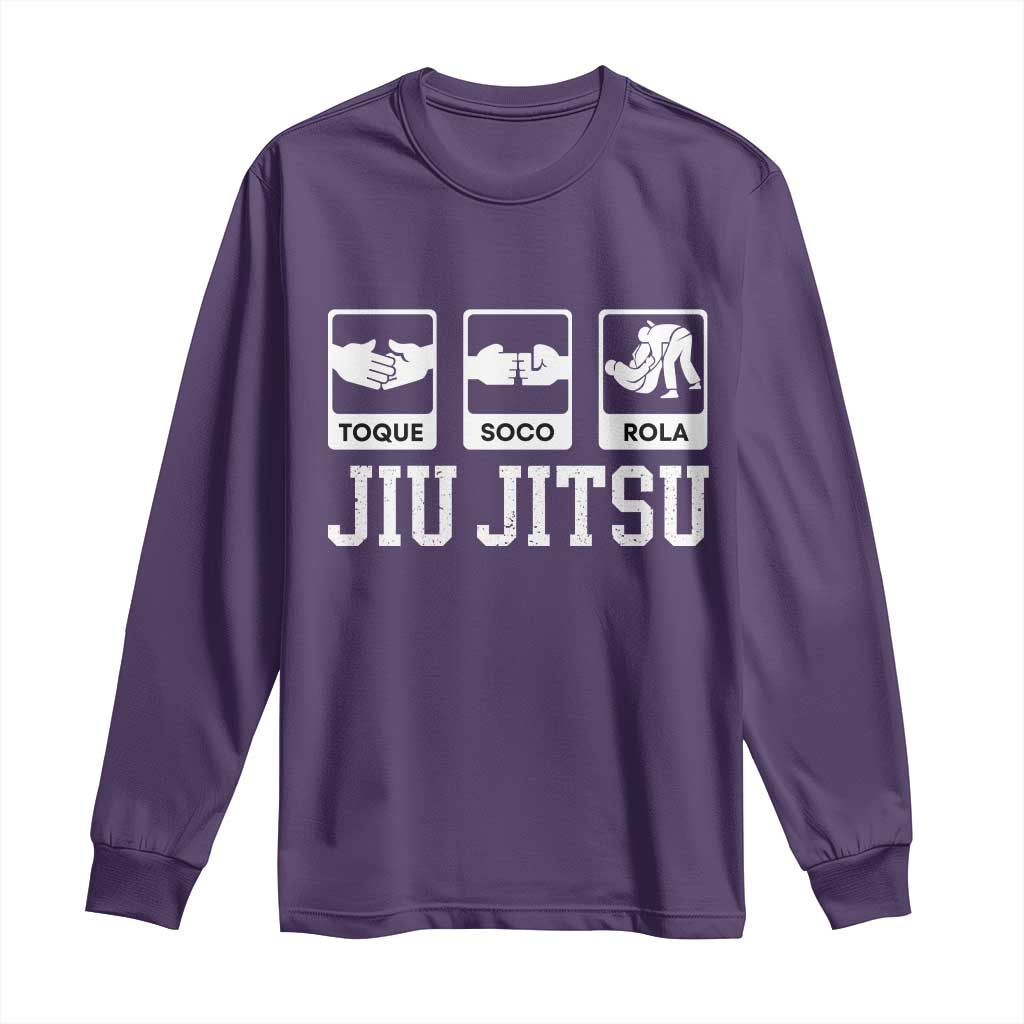 Funny BJJ Long Sleeve Shirt Toque Soco Rola Brazilian Jiu Jitsu - Wonder Print Shop