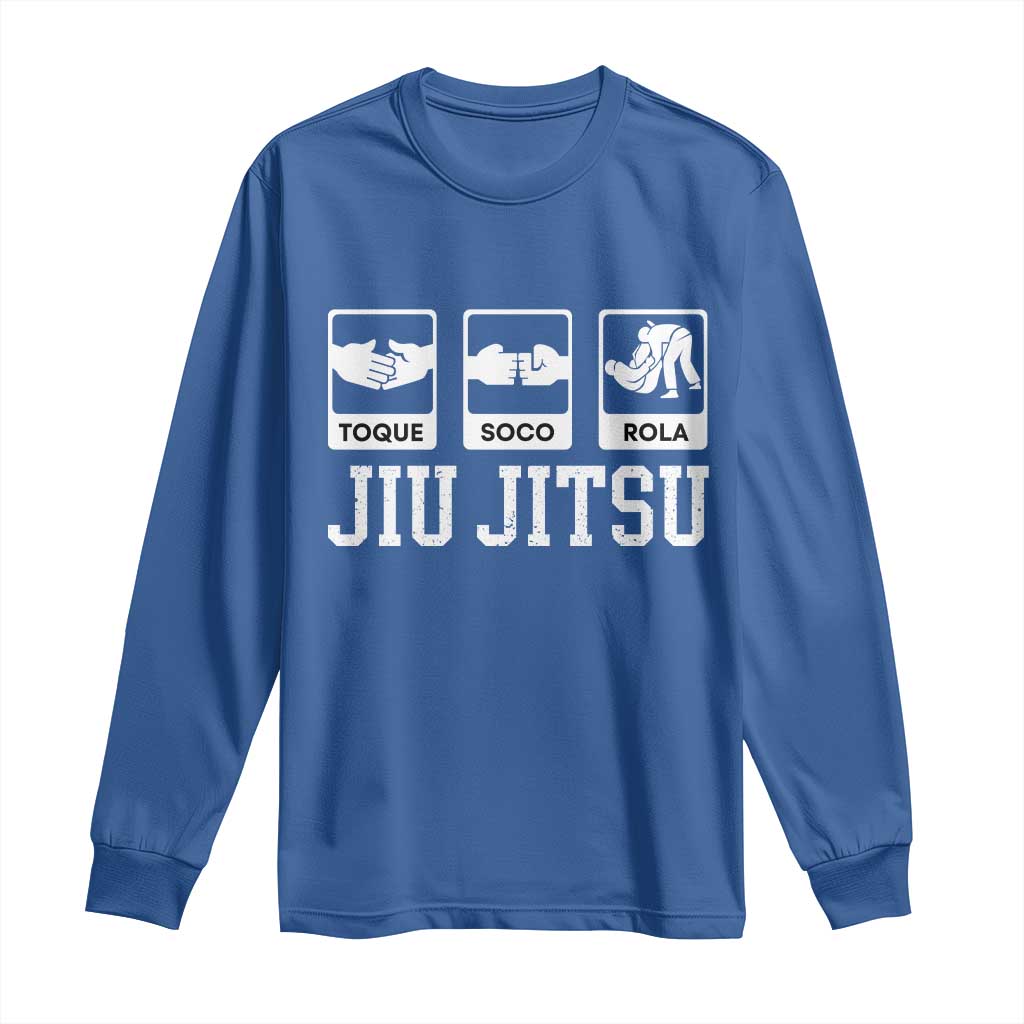 Funny BJJ Long Sleeve Shirt Toque Soco Rola Brazilian Jiu Jitsu - Wonder Print Shop