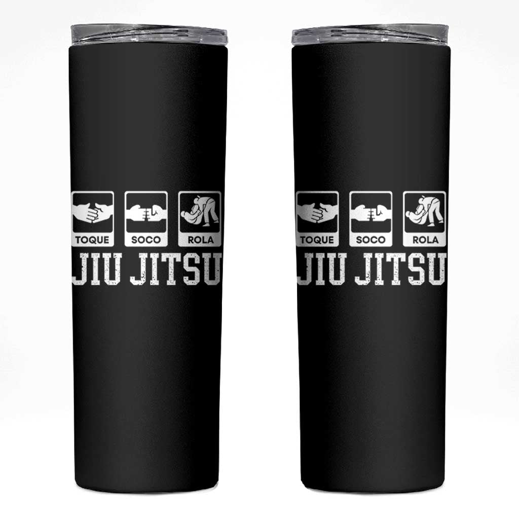 Funny BJJ Skinny Tumbler Toque Soco Rola Brazilian Jiu Jitsu - Wonder Print Shop