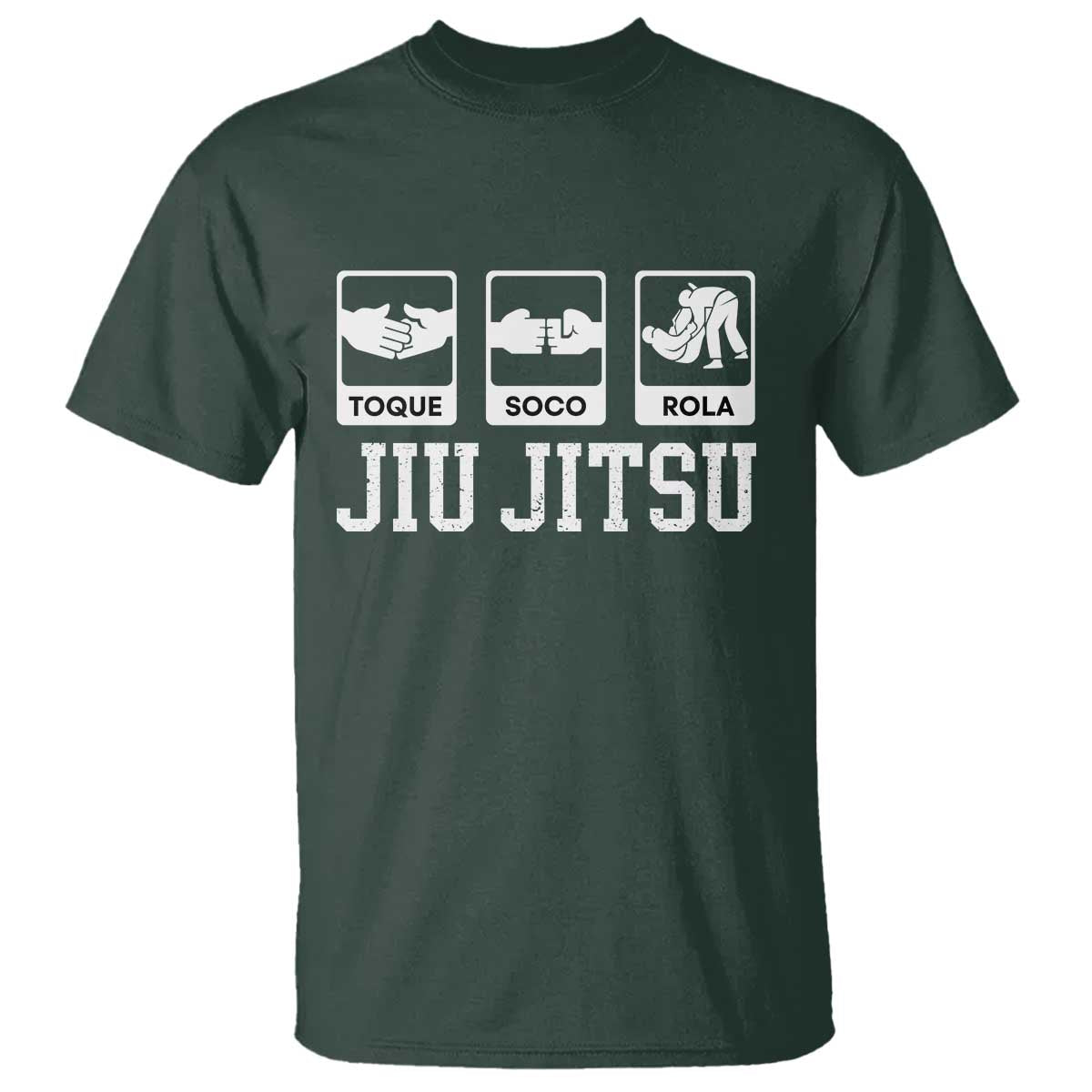 Funny BJJ T Shirt Toque Soco Rola Brazilian Jiu Jitsu - Wonder Print Shop
