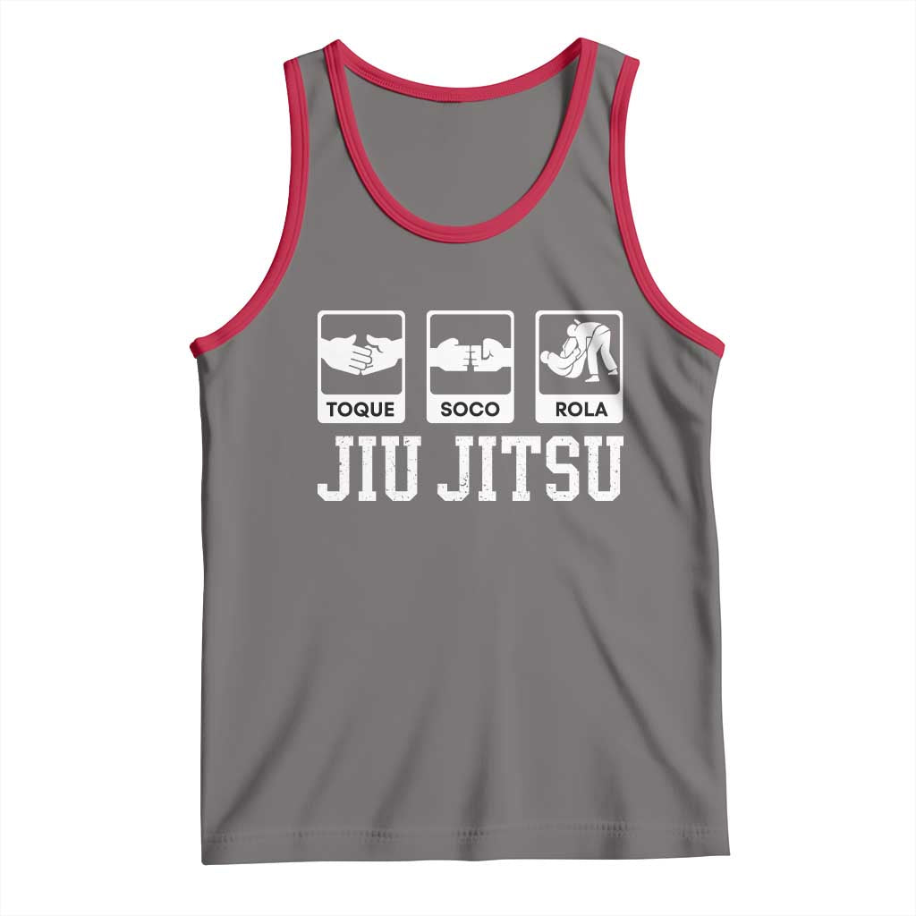 Funny BJJ Tank Top Toque Soco Rola Brazilian Jiu Jitsu - Wonder Print Shop