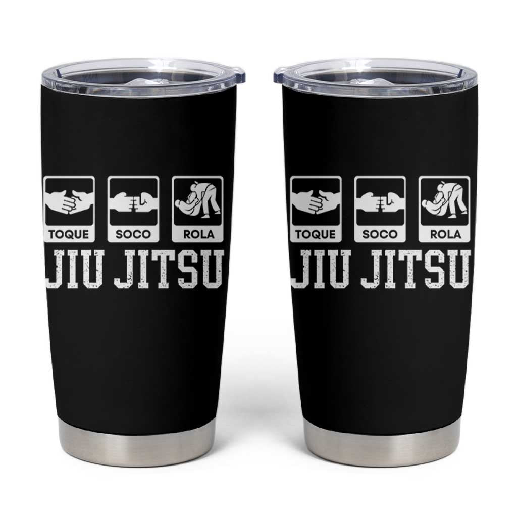 Funny BJJ Tumbler Cup Toque Soco Rola Brazilian Jiu Jitsu - Wonder Print Shop