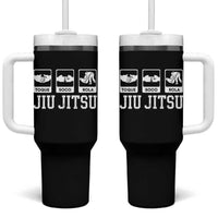 Funny BJJ Tumbler With Handle Toque Soco Rola Brazilian Jiu Jitsu - Wonder Print Shop