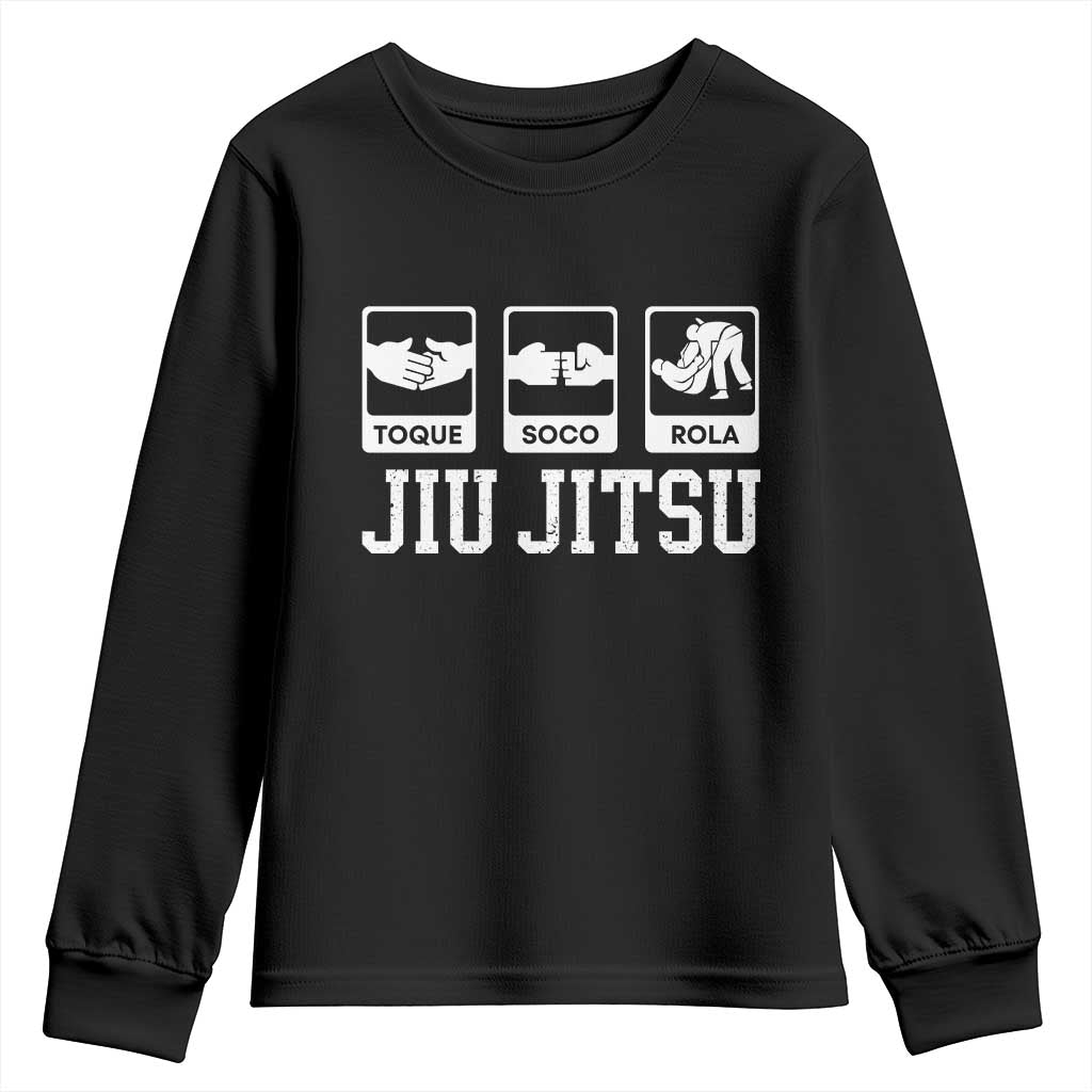 Funny BJJ Youth Sweatshirt Toque Soco Rola Brazilian Jiu Jitsu - Wonder Print Shop