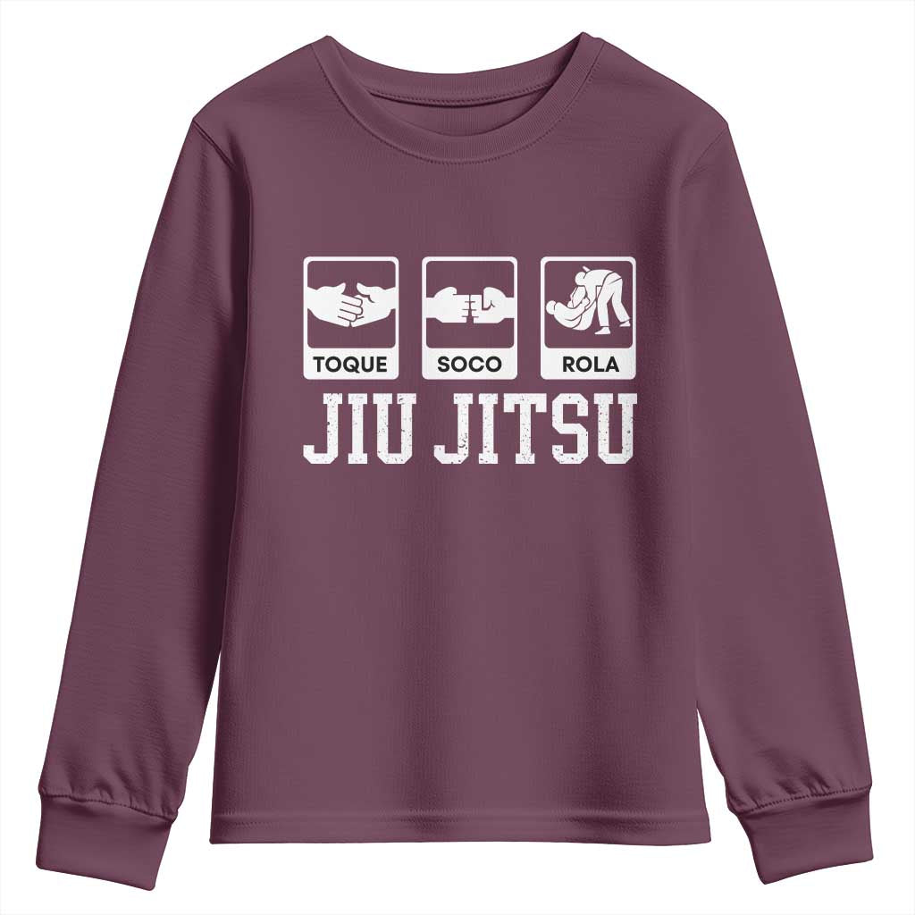 Funny BJJ Youth Sweatshirt Toque Soco Rola Brazilian Jiu Jitsu - Wonder Print Shop