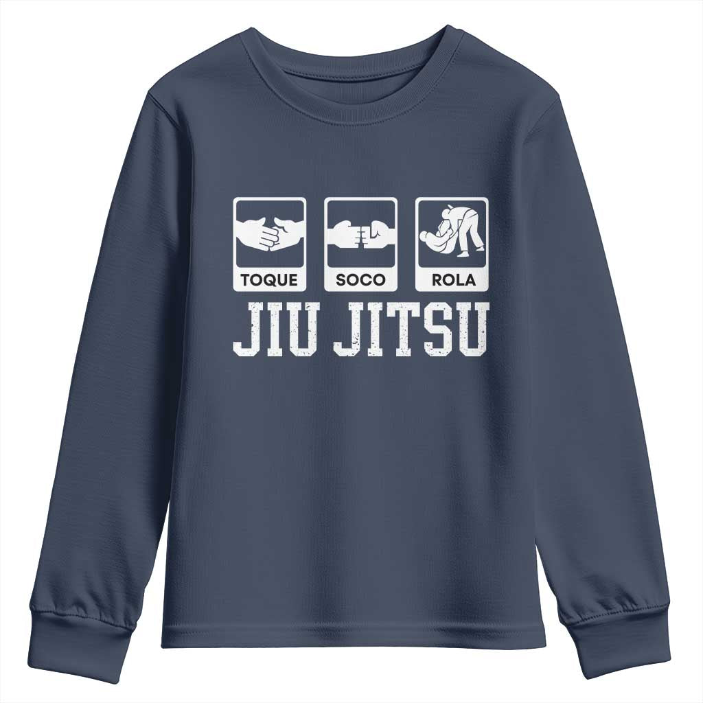 Funny BJJ Youth Sweatshirt Toque Soco Rola Brazilian Jiu Jitsu - Wonder Print Shop