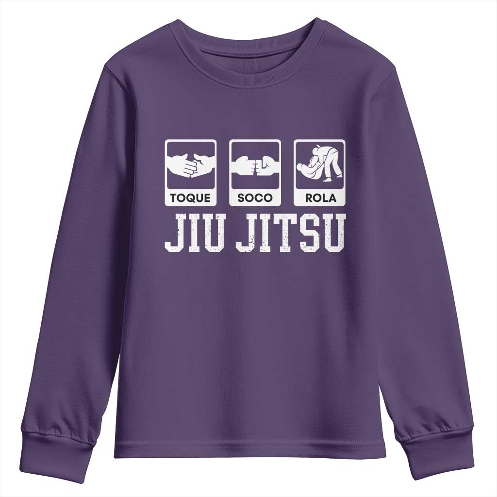 Funny BJJ Youth Sweatshirt Toque Soco Rola Brazilian Jiu Jitsu - Wonder Print Shop