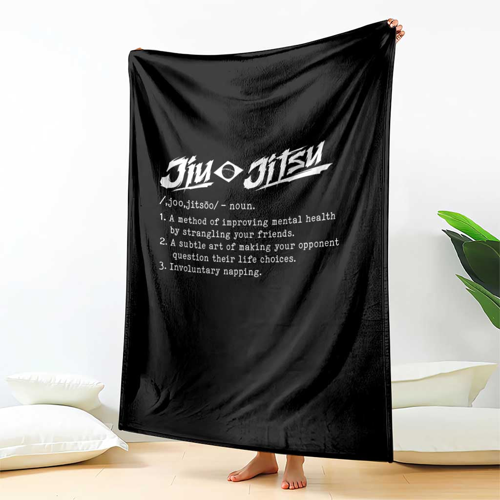 Funny Brazilian Jiu Jitsu Throw Blanket Jiujitsu Definition BJJ - Wonder Print Shop