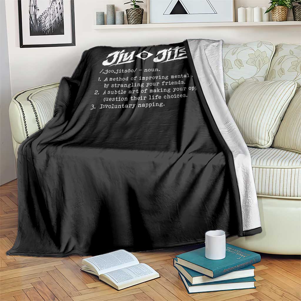 Funny Brazilian Jiu Jitsu Throw Blanket Jiujitsu Definition BJJ - Wonder Print Shop