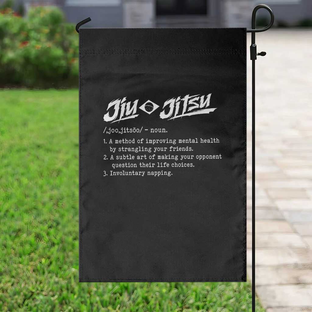 Funny Brazilian Jiu Jitsu Garden Flag Jiujitsu Definition BJJ - Wonder Print Shop