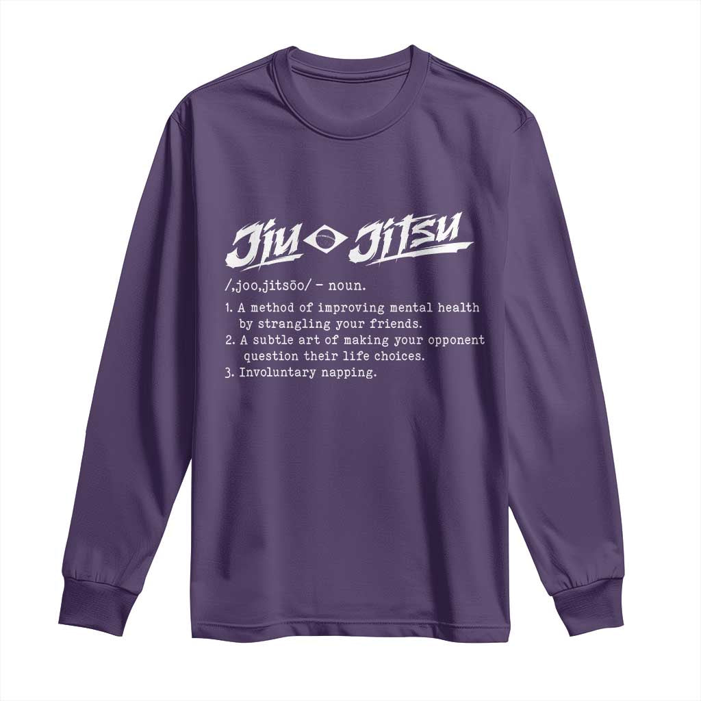 Funny Brazilian Jiu Jitsu Long Sleeve Shirt Jiujitsu Definition BJJ - Wonder Print Shop