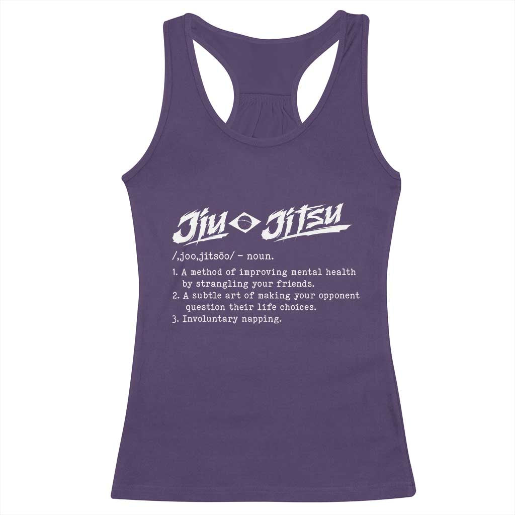 Funny Brazilian Jiu Jitsu Racerback Tank Top Jiujitsu Definition BJJ - Wonder Print Shop