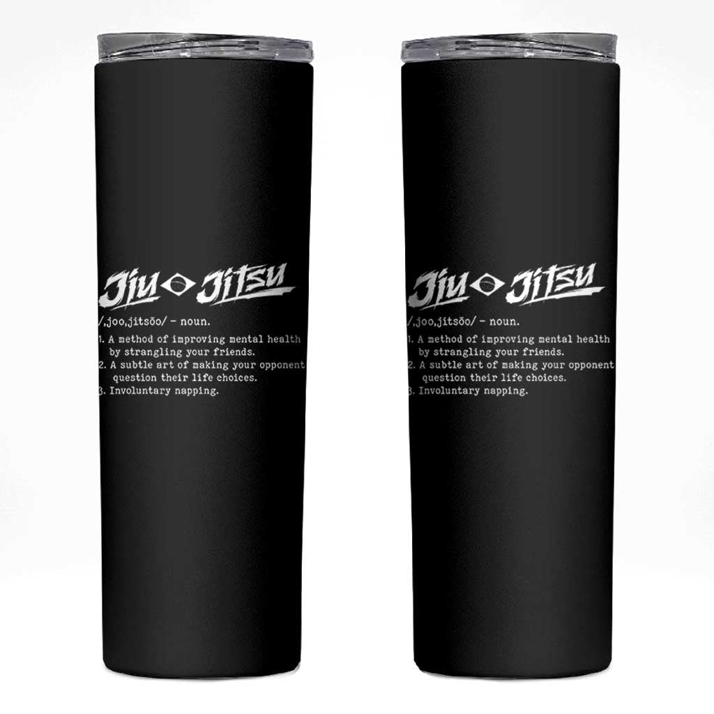Funny Brazilian Jiu Jitsu Skinny Tumbler Jiujitsu Definition BJJ - Wonder Print Shop
