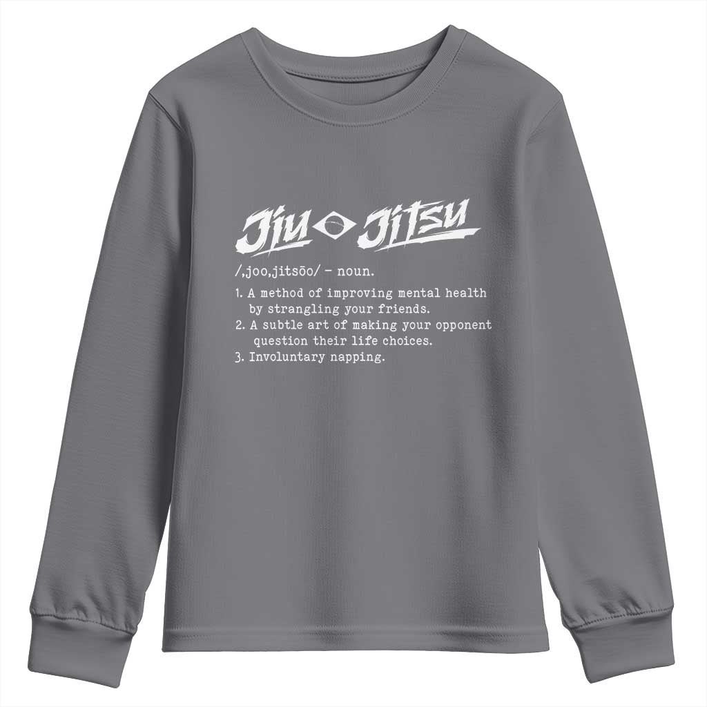 Funny Brazilian Jiu Jitsu Youth Sweatshirt Jiujitsu Definition BJJ - Wonder Print Shop