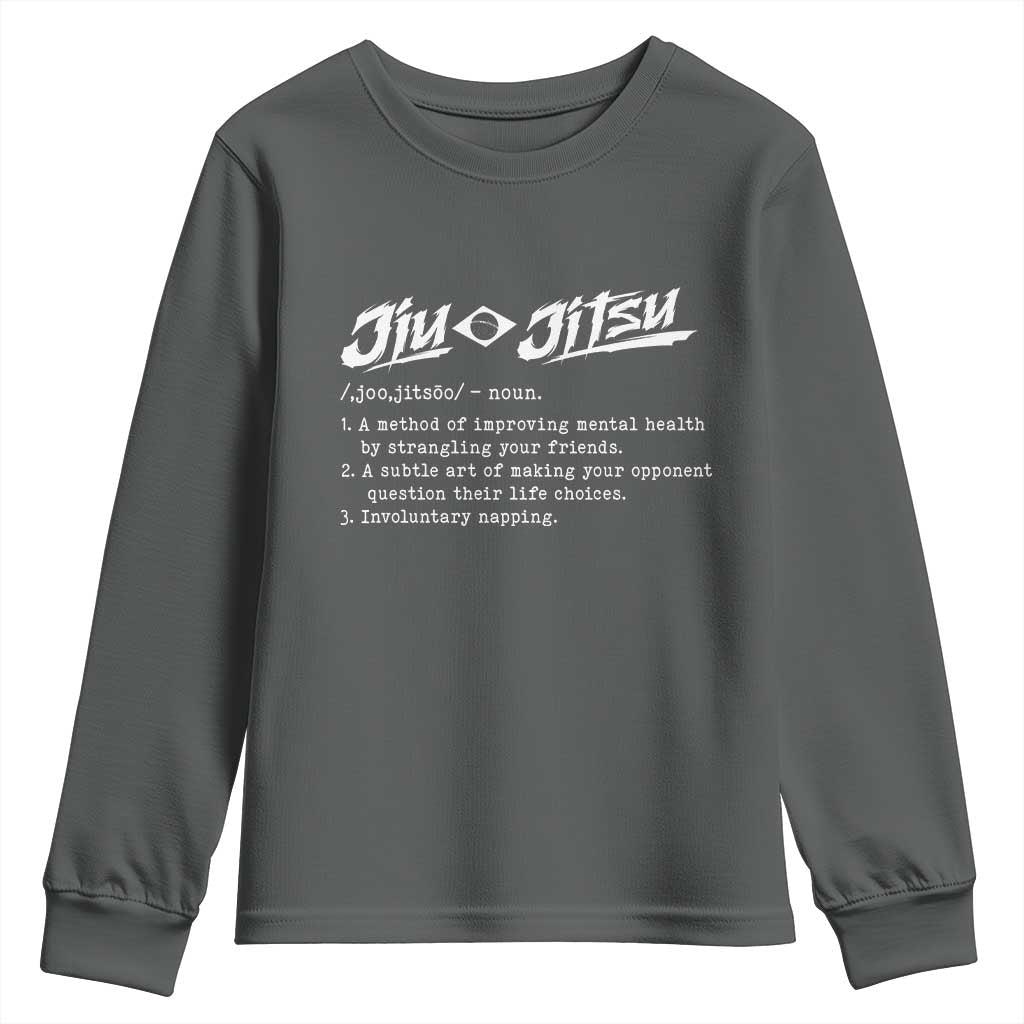 Funny Brazilian Jiu Jitsu Youth Sweatshirt Jiujitsu Definition BJJ - Wonder Print Shop