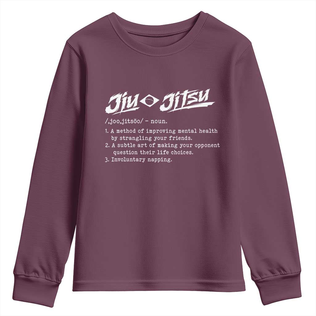 Funny Brazilian Jiu Jitsu Youth Sweatshirt Jiujitsu Definition BJJ - Wonder Print Shop