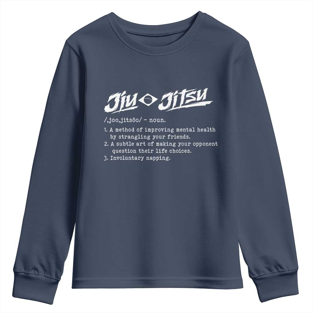 Funny Brazilian Jiu Jitsu Youth Sweatshirt Jiujitsu Definition BJJ - Wonder Print Shop
