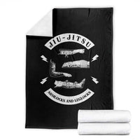 Vintage Jiu Jitsu Throw Blanket Armlocks and Leglocks BJJ Grappling Fans - Wonder Print Shop