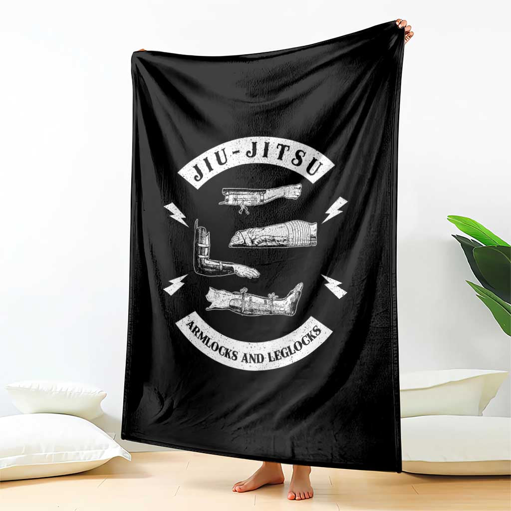 Vintage Jiu Jitsu Throw Blanket Armlocks and Leglocks BJJ Grappling Fans - Wonder Print Shop