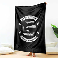 Vintage Jiu Jitsu Throw Blanket Armlocks and Leglocks BJJ Grappling Fans - Wonder Print Shop