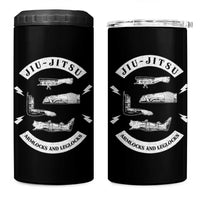 Vintage Jiu Jitsu 4 in 1 Can Cooler Tumbler Armlocks and Leglocks BJJ Grappling Fans - Wonder Print Shop
