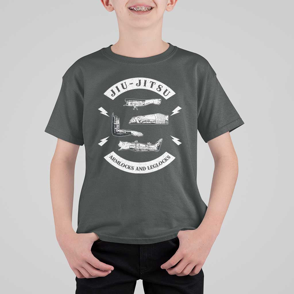 Vintage Jiu Jitsu T Shirt For Kid Armlocks and Leglocks BJJ Grappling Fans - Wonder Print Shop