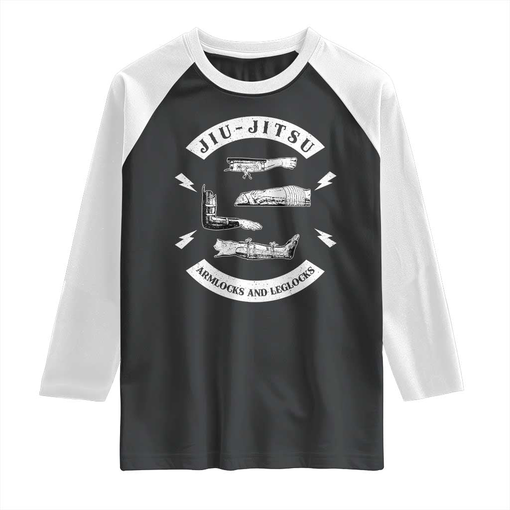 Vintage Jiu Jitsu Raglan Shirt Armlocks and Leglocks BJJ Grappling Fans - Wonder Print Shop