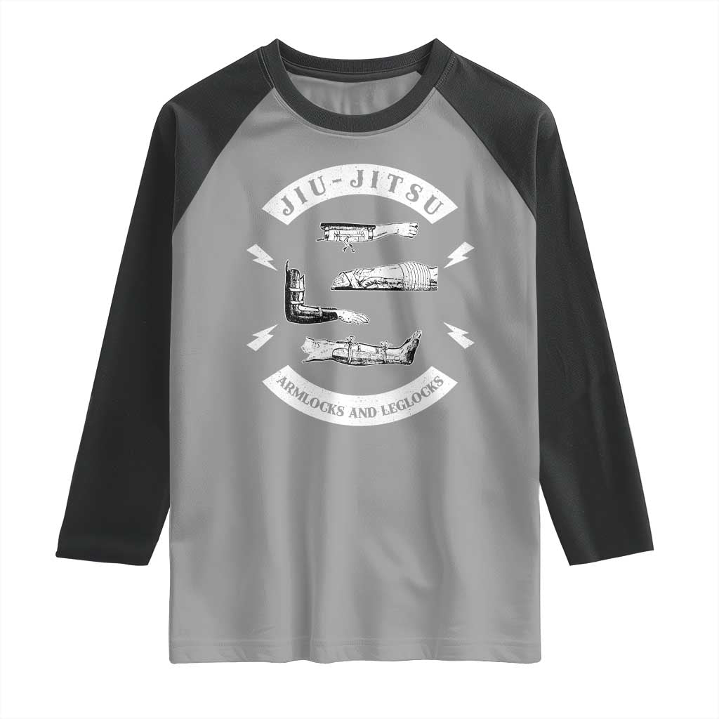Vintage Jiu Jitsu Raglan Shirt Armlocks and Leglocks BJJ Grappling Fans - Wonder Print Shop
