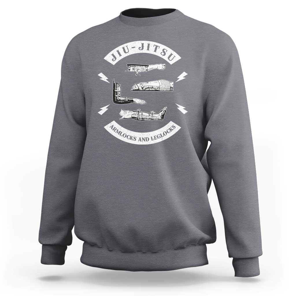 Vintage Jiu Jitsu Sweatshirt Armlocks and Leglocks BJJ Grappling Fans - Wonder Print Shop
