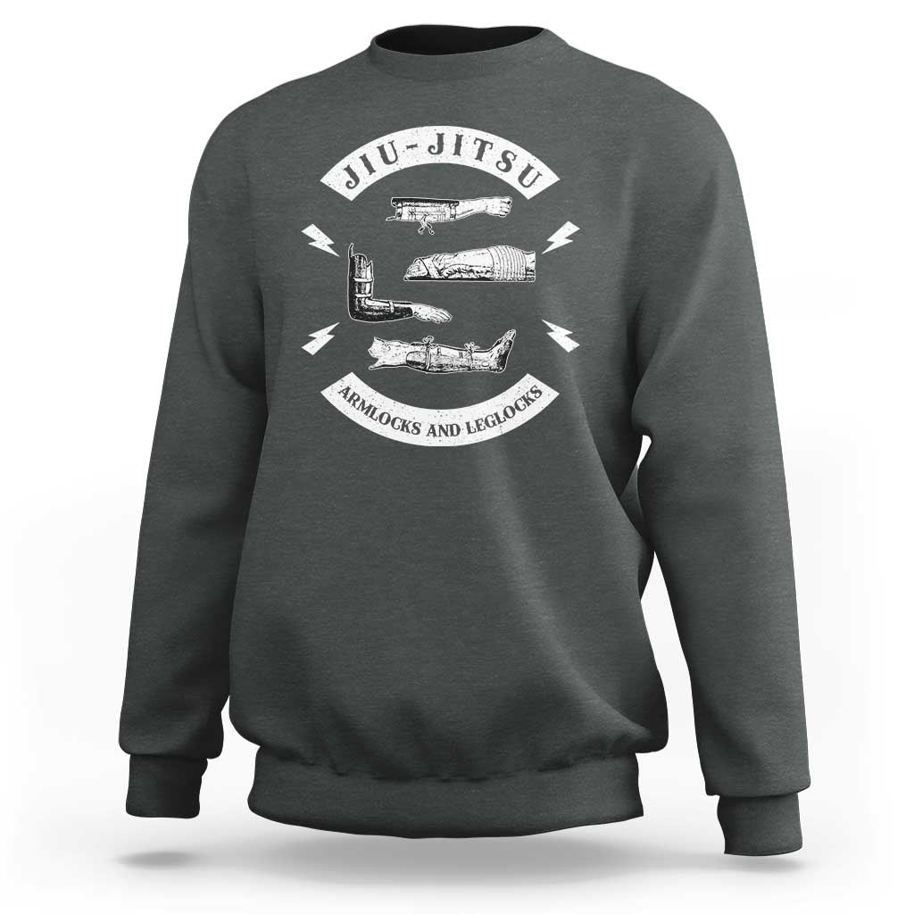 Vintage Jiu Jitsu Sweatshirt Armlocks and Leglocks BJJ Grappling Fans - Wonder Print Shop