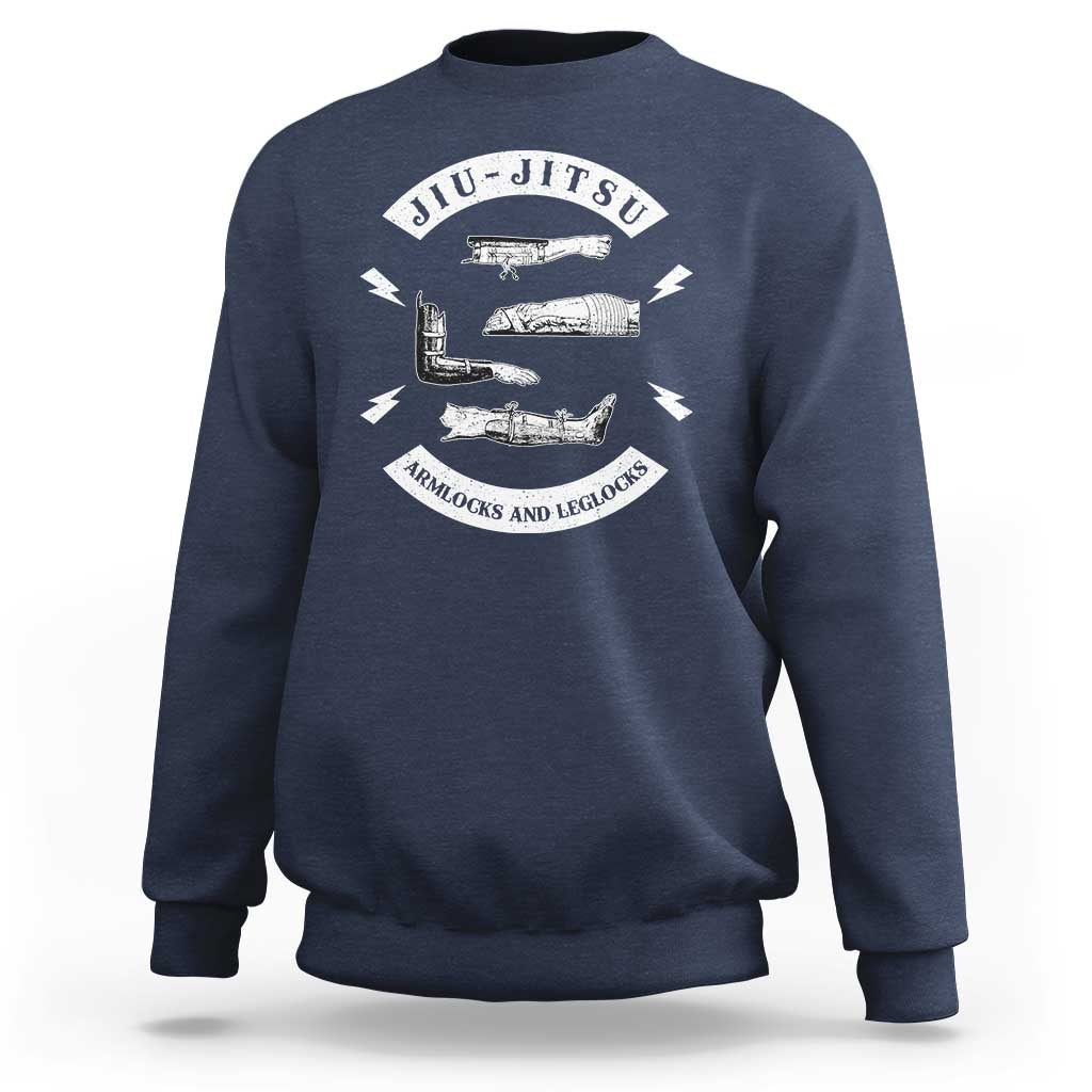 Vintage Jiu Jitsu Sweatshirt Armlocks and Leglocks BJJ Grappling Fans - Wonder Print Shop