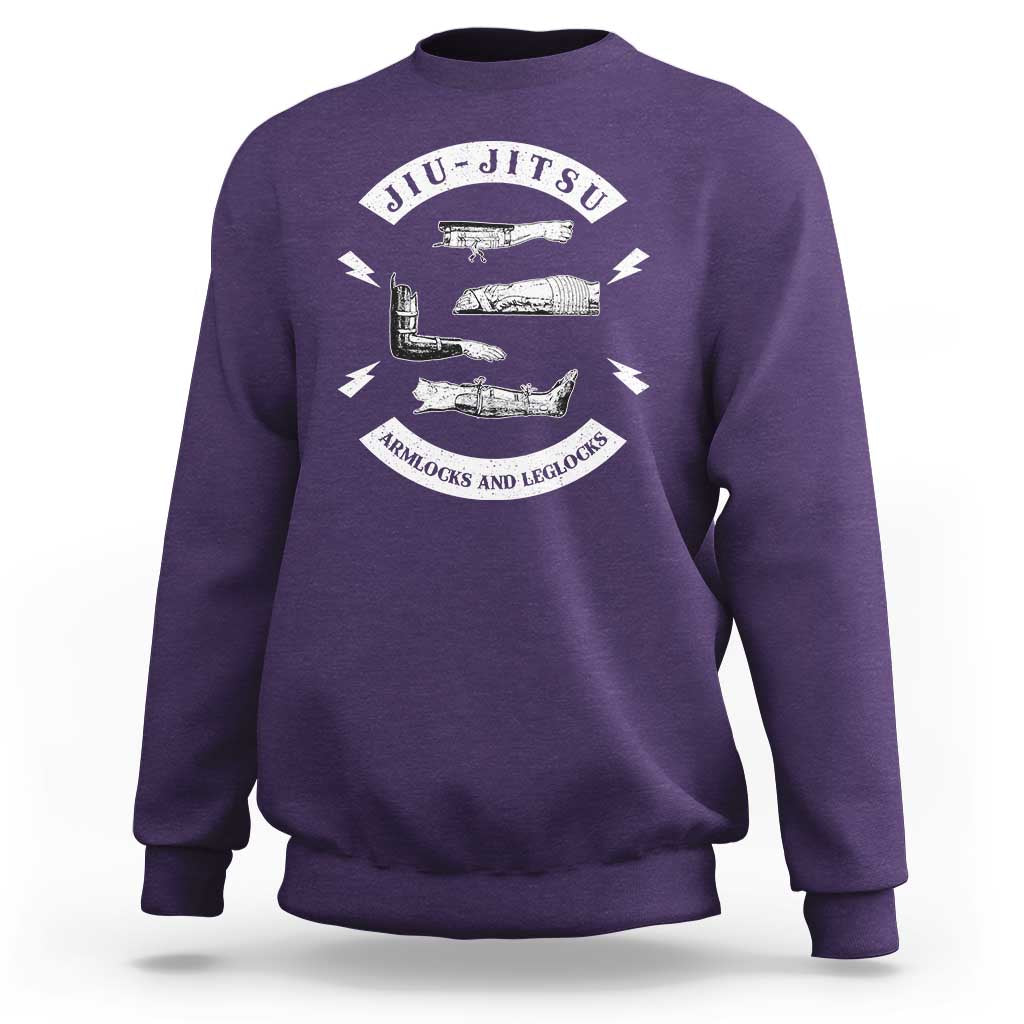 Vintage Jiu Jitsu Sweatshirt Armlocks and Leglocks BJJ Grappling Fans - Wonder Print Shop