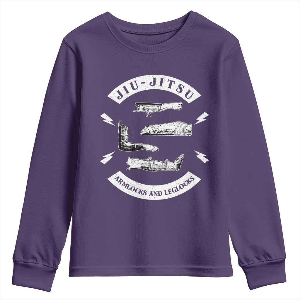 Vintage Jiu Jitsu Youth Sweatshirt Armlocks and Leglocks BJJ Grappling Fans - Wonder Print Shop