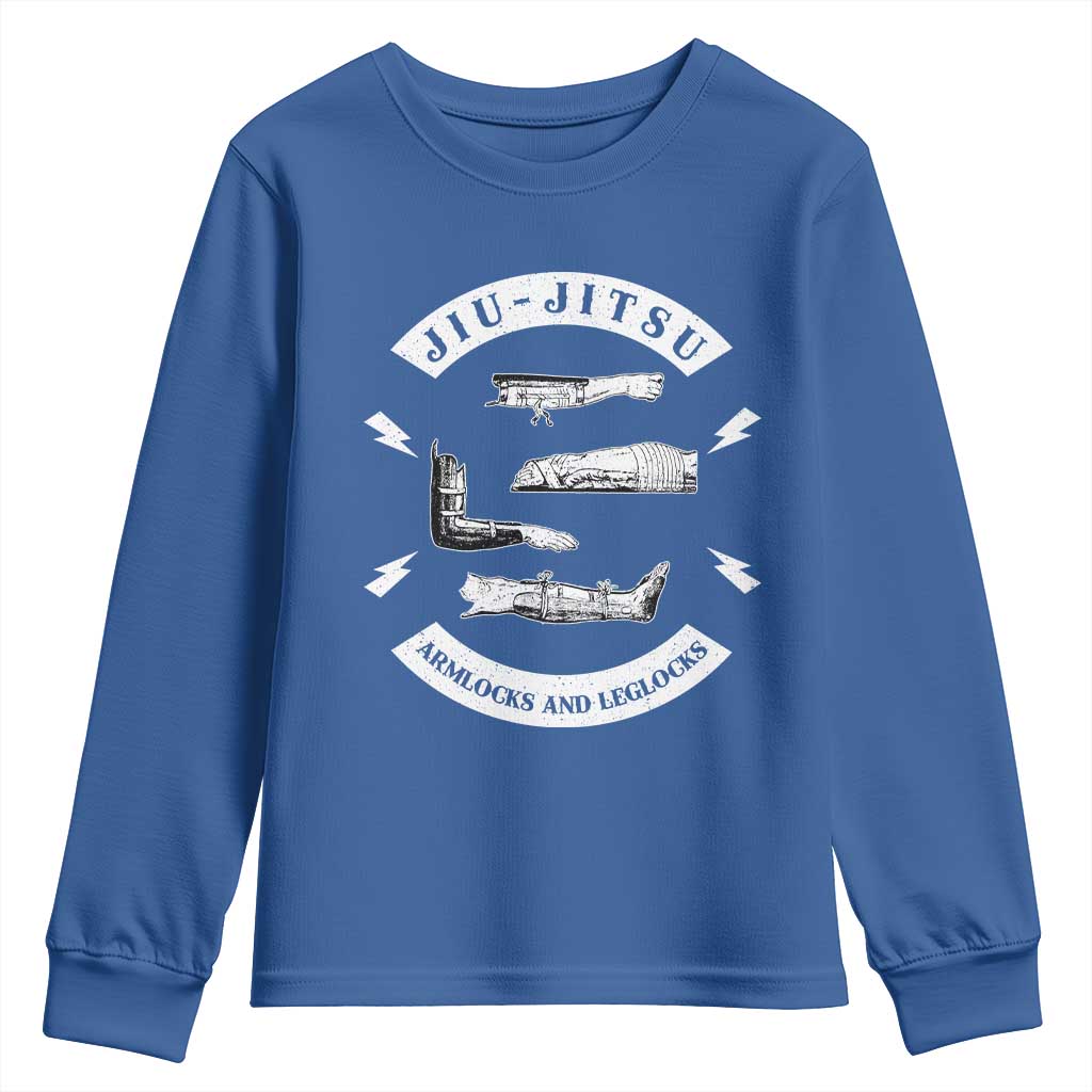 Vintage Jiu Jitsu Youth Sweatshirt Armlocks and Leglocks BJJ Grappling Fans - Wonder Print Shop