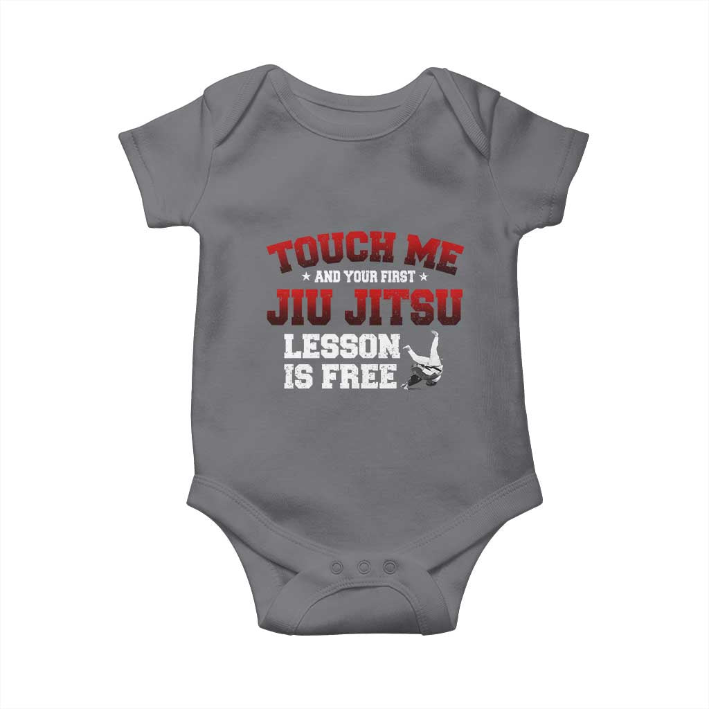 Brazilian BJJ Baby Onesie Touch Me First Jiu Jitsu Lesson Is Free - Wonder Print Shop