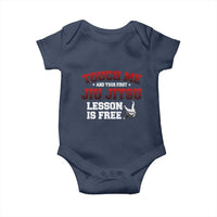 Brazilian BJJ Baby Onesie Touch Me First Jiu Jitsu Lesson Is Free - Wonder Print Shop