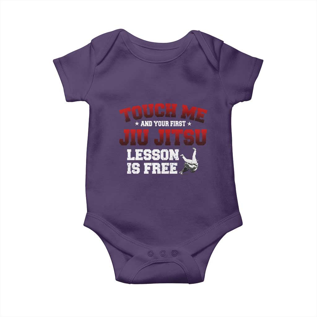 Brazilian BJJ Baby Onesie Touch Me First Jiu Jitsu Lesson Is Free - Wonder Print Shop