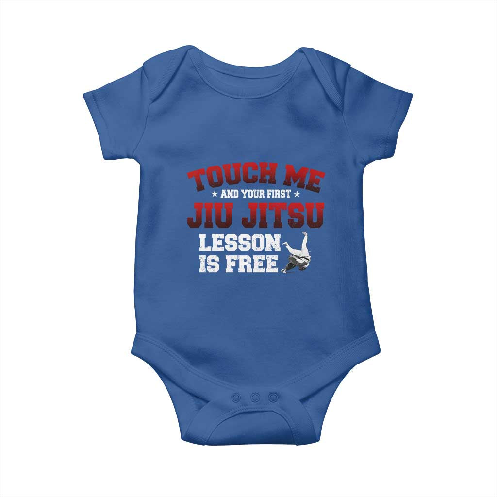 Brazilian BJJ Baby Onesie Touch Me First Jiu Jitsu Lesson Is Free - Wonder Print Shop