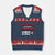 Brazilian BJJ V-Neck Knit Sweater Vest Touch Me First Jiu Jitsu Lesson Is Free - Wonder Print Shop